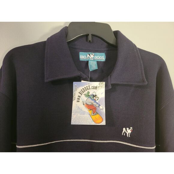 Big Dogs Vintage 90's Y2K NWT Mens 2-Button Pullover Size L - Picture 2 of 5